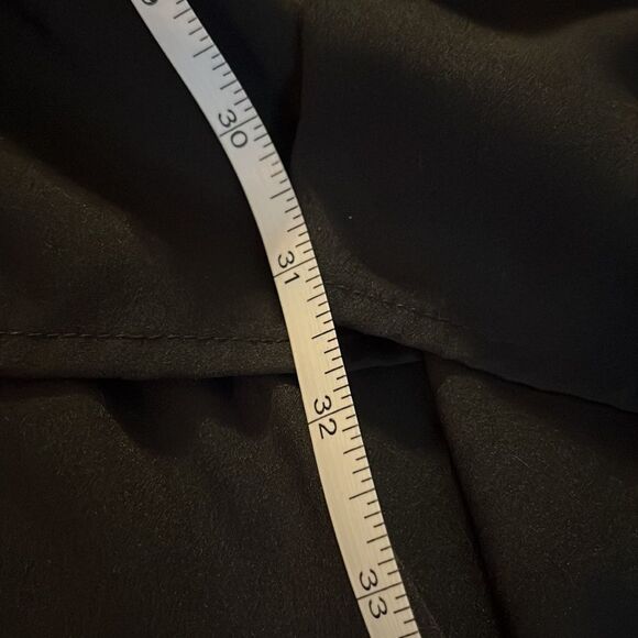 Truth black sleeveless hi-lo dress semi sheer fabric buttons to waistband sz M - Picture 13 of 14